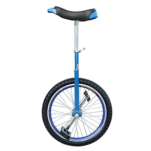 Monocycles : AHAI YU 20 Pouces Roues Femelle / mâle Adolescent monocycle en Plein air, bénieur de débutant Portable Vélo, bicyclettes de Stand Gratuite, Pneu d'étanchéité (Color : Blue)