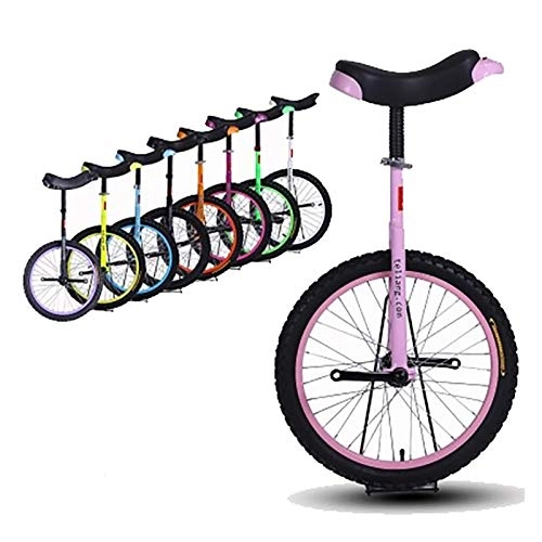 Monocycles : AHAI YU Compétition Monocycle Balance Sturdy 20 Pouces Associées pour débutants / Adolescents, avec Roue d'antyle d'étanche à Cyclisme Sports de Plein air Fitness Exercice Santé (Color : Pink)