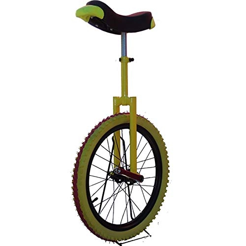 Monocycles : AHAI YU Compétition Monocycle Balance Sturdy 20 Pouces Associées pour débutants / Adolescents, avec Roue d'antyle d'étanche à Cyclisme Sports de Plein air Fitness Exercice Santé (Color : Yellow+Red)