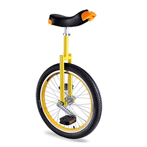 Monocycles : AHAI YU Hunycles pour Enfants Enfant / âge de 7-15 Ans, monocycle de Roue réglable de 16 Pouces avec Jante d'alliage et Stand, Hauteur de l'utilisateur 125-155 cm, Jaune