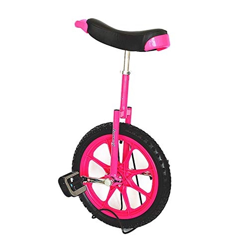 Monocycles : AHAI YU Kids / Filles / Boys 16Inch Roue Monocycle, avec Pneu et pédales Anti-dérapantes, monocyclette Freestyle pour la Hauteur de l'utilisateur 110-140cm (Color : Pink)