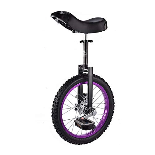 Monocycles : AHAI YU Vélo de monocycle Enfants, Sports de Plein air Fitness Exercice Santé, pour équilibre Exercice de Cyclisme en Tant Que Cadeaux pour Enfants, Facile à Assembler (Color : Purple, Size : 18")