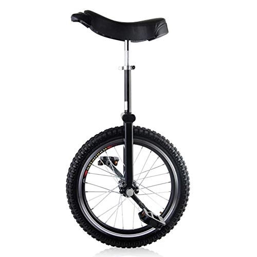 Monocycles : Azyq Monocycle de 16 'à roues pour enfants débutants' pour enfant de 8 / 9 ans, monocycle réglable 16 pouces exercice d'équilibre Fun Bike Fitness, meilleur cadeau d'anniversaire, Noir