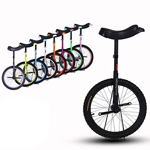 Monocycles : Azyq Vélo d'équilibre monocycle adulte unisexe avec pédales antidérapantes, 20 pouces, 10 ans et plus, pour les grands enfants et les débutants dont la hauteur est de 150 à 170 cm, Noir, Roue de 20 pou