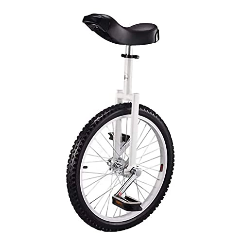 Monocycles : Blanc Monocycle Cyclisme Sports De Plein Air Fitness, Support sans Roue De Monocycle Convient pour Hauteur 160Cm-175Cm, 20 Pouces (Couleur : Blanc, Taille : 20 Pouces) Durable