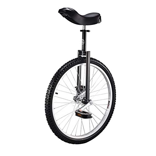 Monocycles : Dbtxwd Monocycle à Roues de 18"à 24" avec siège de Selle à dégagement Confortable, Noir, 24 inch