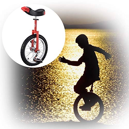 Monocycles : GAOYUY Monocycle Extérieur, Monocycle De Dressage for Enfants / Adultes De 18" / 20" Pédales en Plastique Arrondies Selle Ergonomique Profilée for Débutant (Color : Red, Size : 18 inches)