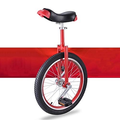 Monocycles : GAOYUY Monocycle, Monocycle À Roues 16 / 18 / 20 Pouces Cadre en Acier Au Manganèse Solide Convient Aux Adultes / Enfants avec Une Hauteur De 1.25-1.75m (Color : Red, Size : 16 inches)