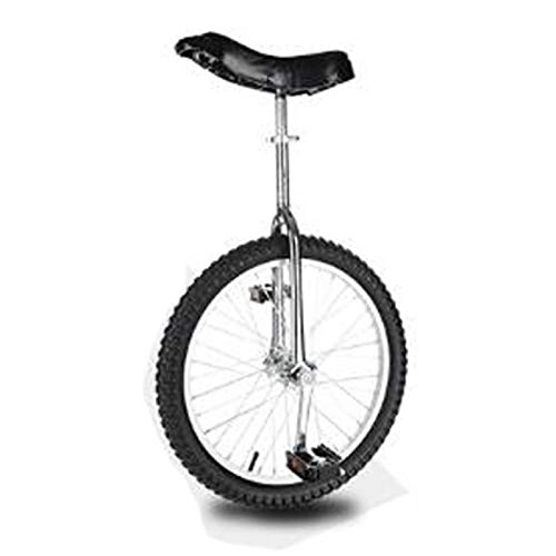 Monocycles : GAOYUY Monocycle, Réglable en Hauteur Monocycle À Roues 16" / 18" / 20" Portant 120kg for Les Débutants / Professionnels / Enfants / Adultes (Color : Black, Size : 20 inches)