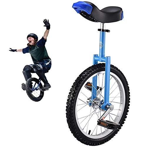 Monocycles : GJZhuan 16" Monocycle, Rglable en Hauteur Skidproof Pneus Mountain Solde Vlo d'exercice, Roue Monocycle for Les Dbutants / Professionnels / Enfants / Adultes (Color : Blue)