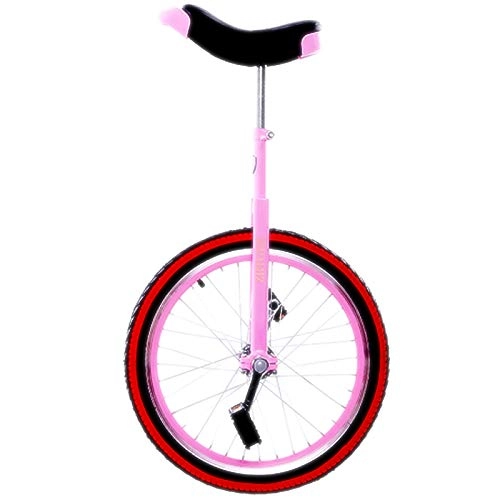 Monocycles : GJZhuan Adulte Monocycle - Unisexe Rglable en Hauteur Skidproof Pneus Mountain quilibre Cyclisme Exercice de Comptition Monocycle, Fun Bike Fitness (Color : Pink, Size : 24inch)