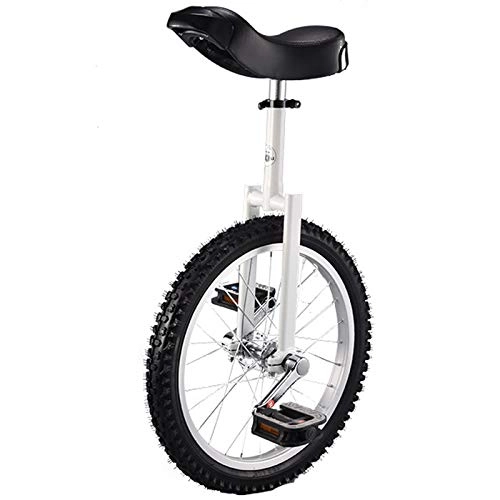 Monocycles : GJZhuan Monocycle for Les Enfants, 16" / 18" / 20" Roue Monocycle for Les Enfants / Garons / Filles Quick Release Sige Rglable for Adultes, Cadeau d'anniversaire (Color : White, Size : 20inch)