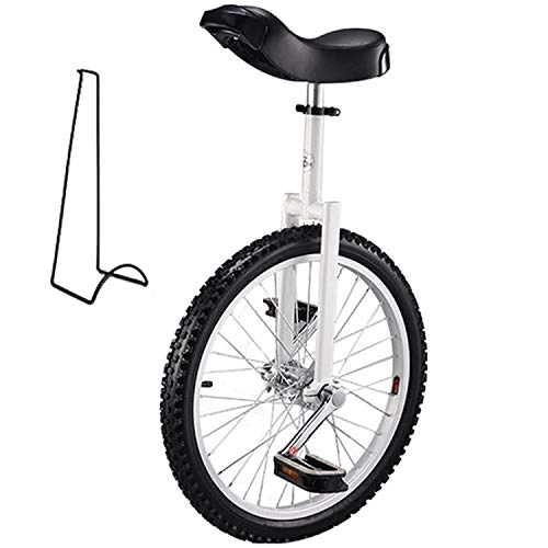 Monocycles : GJZhuan Monocycle, Vlo Monocycle quilibre Ergonomique Selle Kids Brouette Anti-Glissement, Anti-Usure, Pression, Anti-Chute, Anti-Collision, Amliorer Physi (Color : White, Size : 24inch)