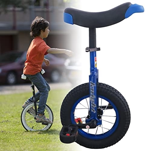 Monocycles : HWBB Monocycle Monocycle à Petites Roues de 12 Pouces pour Débutants / Enfants, pour Les Personnes de 36 Pouces à 53 Pouces de Hauteur, Vélo D'équilibre à Hauteur Réglable (Color : Blue)