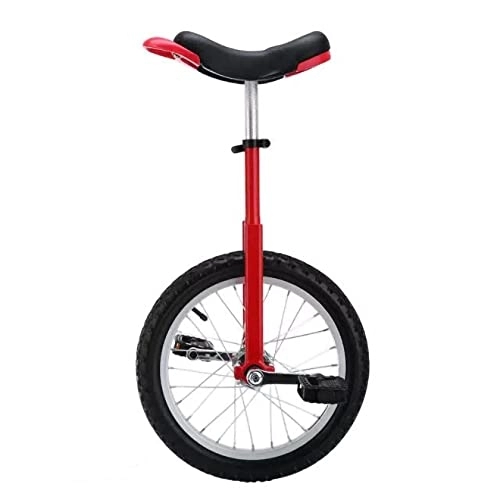 Monocycles : HXFENA 16 Pouces Monocycle, VéLo D'éQuilibre de Pneu AntidéRapant RéGlable D'EntraîNement de Roue, Utilisation Pour les Enfants DéButants / 16 Inches / Red