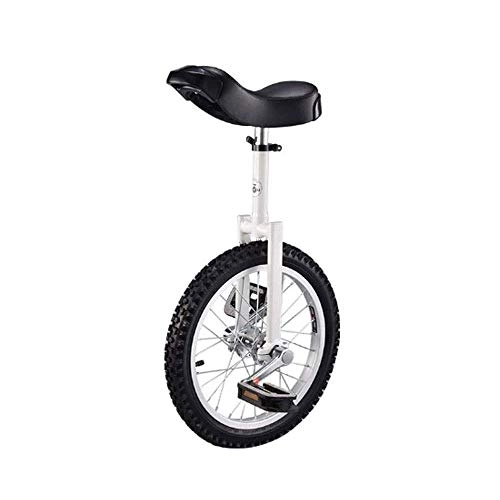 Monocycles : HYQW 16 Pouce Roue Monocycle tanche Butyle Pneu Roue Vlo Sport en Plein Air Fitness Exercice Sant, Mono Roue quilibre Vlo, Voyage, Acrobatique Voiture, White