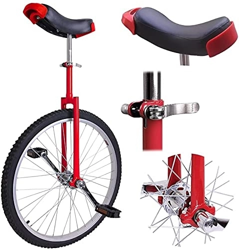 Monocycles : JINCAN Monocycle de 18 pouces, volance de vélo, monocycle à roues avec pneus antidérapants et selle de libération réglable, équitation de roue pneumatique santé et sécurité