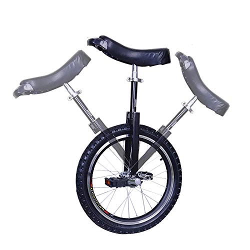 Monocycles : JLXJ Monocycle Monocycle Noir pour Enfants / Adultes Garçon, 40cm / 45cm / 50cm / 60cm Roue de Pneu Butyle Étanche, Châssis en Acier, pour Les Sports de Plein Air, Charge 150kg / 330Lbs (Size : 16"(40cm))