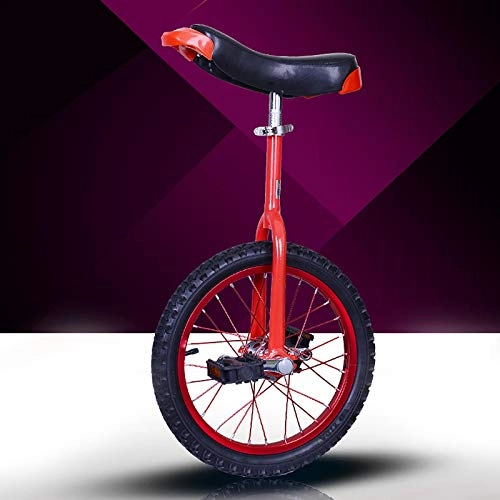 Monocycles : JLXJ Monocycle Roue de Pneu de 20 Pouces Monocycle, Adultes Grands Enfants Débutant Adulte Unisexe Vélo Monocycles, Charge 150kg / 330Lbs, Châssis en Acier (Color : Red, Size : 51cm(20inch))