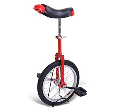 Monocycles : JUIANG Anneau en Aluminium de 20 Pouces d'épaisseur Antidérapant vélo à Une Roue - Hauteur réglable Adulte Formateur Monocycle - Léger et Durable monocycle - pour débutants, Enfants et Adultes Red