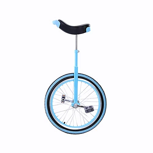 Monocycles : JUIANG avec siège réglable monocycle, Sûr et Stable Monocycle vélo, Antidérapant et Goutte Adulte Formateur Monocycle, Convient aux monocycles Enfants / Adultes 24 inch Blue