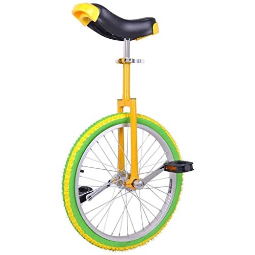 Monocycles : LIfav 20 Pouces Monocycle, Leakproof Butyl Pneu Roue Vélo Sports De Plein Air Fitness Exercice Santé, Adapté Aux Personnes De 1, 65 À 1, 80 Mètres, Jaune
