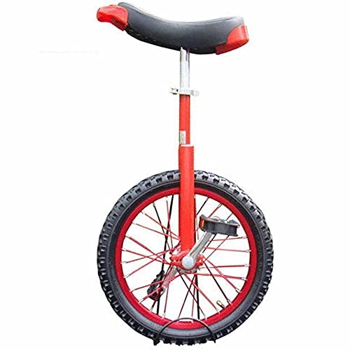 Monocycles : LJHBC Monocycle 14 / 16 / 18 / 20 Pouces pour Adultes / Enfants / Entrée, Monocycle extérieur réglable avec Aolly Rim 4 Couleurs en Option(Size:20in, Color:Rouge)