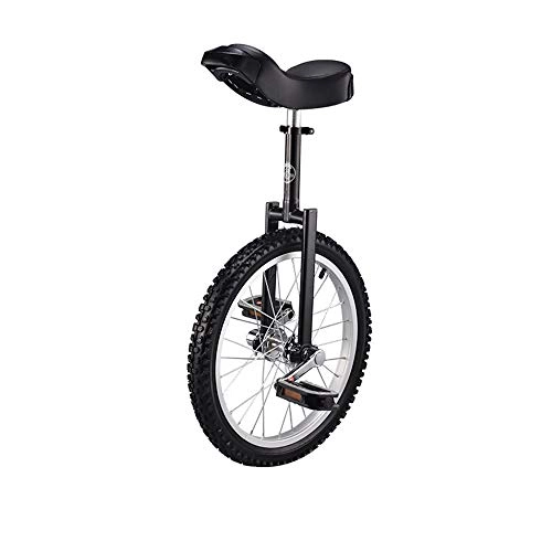 Monocycles : LOSA 16 / 18 / 20 / 24 Pouces Simple Roue monocycle, Simple Roue Draisienne, Adulte vélo monocycle Hauteur Ajustable Pneus Mountain Solde à vélo Vélo, Noir, 20 inch