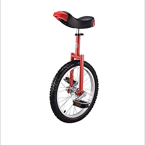 Monocycles : MMRLY Monocycle » 18" Roue Traine Réglable Skidproof Pneus Balance À Vélo pour Débutants Enfants Adultes Exercice Monocycle Compétitif pour Enfants, Rouge