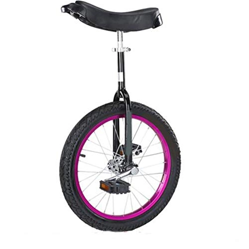 Monocycles : Monocycle, Avec tube de selle moleté antidérapant vélo à Une Roue, Serrure en alliage d'aluminium de haute qualité One Monocycle, Convient aux accessoires d'acrobatie pour adultes 20 inch Purple black