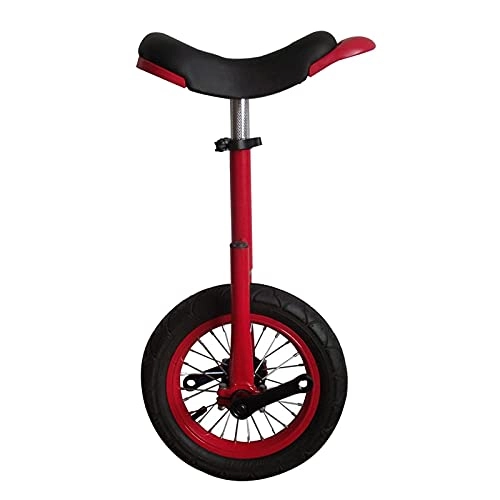 Monocycles : Monocycle de Pneu de 12 Pouces (30 cm pour Petit Enfant, vélo de Cyclisme pour débutants pour garçons / Filles, pour Enfants Hauteur: 70-115 cm, pour Exercice d'équilibrage en Plein air, Rouge