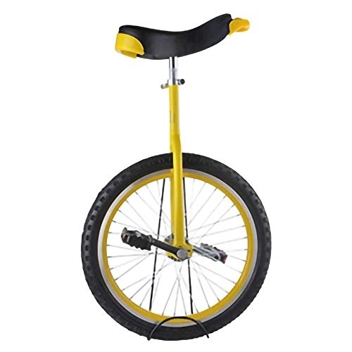 Monocycles : Monocycle, Equilibre Cyclisme Exercice Acrobatie Roue Unique RéGlable Pneu AntidéRapant Selle Ergonomique ProfiléE Pour Enfants DéButants / 18 inches / jaune