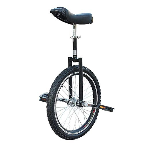 Monocycles : Monocycle pour enfants Boy filles unisexe monocycle Bike enfants Débutant adulte, 16 " / 18" / 20 " / 24" / vélo à roues, hauteur réglable, charge 150kg / 330lbs ( Color : BLACK , Size : 51CM(20INCH) )