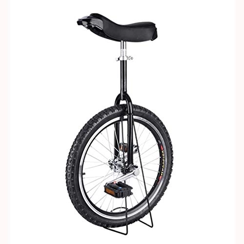 Monocycles : Monocycle pour garçons et filles avec roue de 16" / 18" / 20" / 24", adultes et grands enfants, monocycles jaunes débutants, charge 150 kg (couleur : noir, taille : 46 cm))