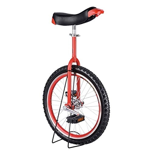Monocycles : Monocycle Rouge 24" / 20" / 18" / 16" Monocycle à Une Roue pour Adultes / débutants / Enfants, pour garçons / Filles / Enfants de 9 à 17 Ans, Pneu antidérapant (Taille : 24 Pouces)