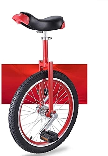 Monocycles : Monocycle Vélo Monocycle Monocycle pour Enfants Adultes 16 / 18 / 20 Pouces Roue Monocycles Fourche Support en Acier Au Manganèse (Rouge 20 Pouces)