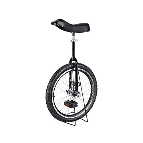 Monocycles : Pneu de monocycle Chrome Roue de monocycle Style d'entraînement Cyclisme avec Support Cyclisme Sports de Plein air Fitness Exercice (Noir 16 Pouces)
