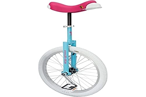 Monocycles : QU-AX MONOCICLO LUXUS 20" LLANTA ALUMINIO CUBIERTA Blanca Color Azul / Rosa