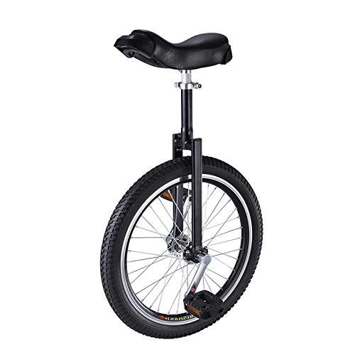 Monocycles : QWEASDF Monocycle 16", 18", 20" Kid's / Adulte Formateur Monocycle Hauteur Réglable Anti-dérapant Butyl Montagne Pneu Équilibre Cyclisme Exercice Vélo Bike, Noir, 18