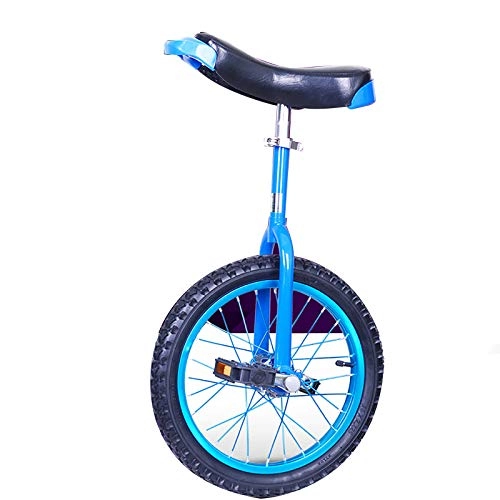 Monocycles : QWEASDF Monocycle, 16", 18", 20" vélo Hauteur réglable Monocycle Support de monocycle pour Ados / Kid's / Adulte Charge Montagne, Bleu, 20"