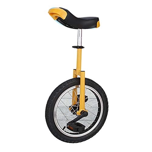 Monocycles : QWEASDF Monocycle Ajustable Pouces pour Enfants Jeunes Monocycles Débutants, 16", 18", 20", 24" Sports de Plein air Exercice de Fitness, Jaune, 24“