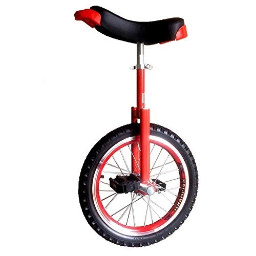 Monocycles : QWEASDF Monocycle / vélo à Une Roue Hauteur réglable Charge maximale 150 Kg, Cirque jonglage monocycle Artiste Mono Roue Argent-Noir 16 ", 18", 20 ", 24 ", Rouge, 16“