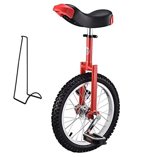 Monocycles : rgbh Monocycle vélo Hauteur réglable Monocycle Anti-dérapant Montagne Pneu Équilibre Monocycle pour Ados / Kid's / Adulte avec Stand Red- 18 inches