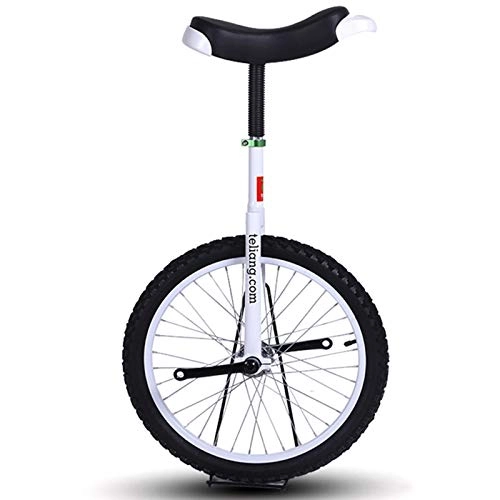 Monocycles : TTRY&ZHANG Grand 24 '' Hunycles pour Adultes / Grands Enfants / Hommes Adolescents, vélo à Roues réglable pour Les Professionnels - Meilleur Cadeau de Noël, Charge 150kg (Color : White)