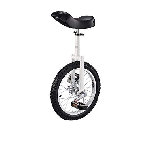 Monocycles : TWW Monocycle Vélo Enfant Adulte 16 Pouces Roue Unique Acrobatique Équilibre Vélo Multi-Couleur Sport Vélo Monocycle Équilibre Vélo, White 16 inches