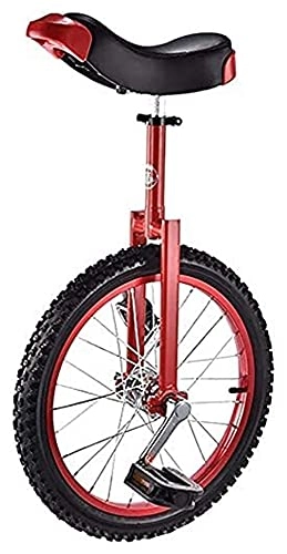 Monocycles : Unisexe Bike monocycle, monocycle de 18 Pouces, Balance à Roues à Roue à vélo, adapté aux Enfants et aux Adultes Hauteur réglable, Meilleur Anniversaire présent, 3 Couleurs monocycle (Color : Red)