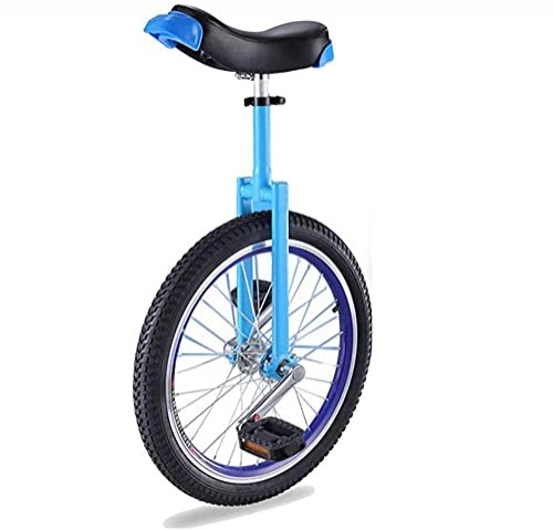 Monocycles : Vélo réglable 16" 18" 20" monocycle d'entraînement de roue, utilisation d'équilibre de cycle de pneu antidérapant pour les enfants débutants, exercice d'adulte, vélo d'équilibre de remise en forme am