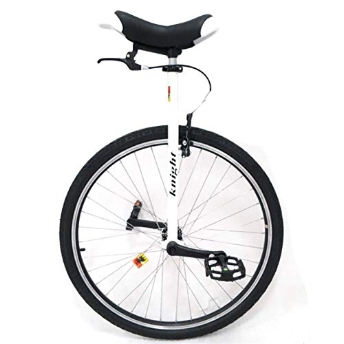 Monocycles : WYFX Monocycle pour adulte avec frein à main, pour les grands enfants, maman / papa / personnes de 160 à 195 cm, roue de 71 cm, charge de 150 kg (couleur : blanc, taille : 71 cm), 28 inch