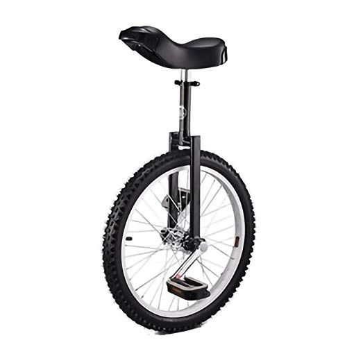 Monocycles : YYLL Freestyle Noir monocycle Convient aux 160cm-175cm, Aluminium Monocycle for Adultes débutants, 20 Pouces (Color : Black, Size : 20Inch)