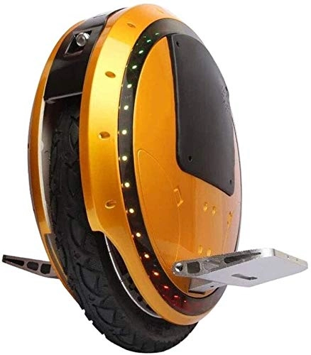Monocycles : ZEH Scooter lectrique monocycle, 800W 16 km / H, Range Scooter lectrique, avec Bluetooth 28 km, LED et Pad Leg Silicone, E-Scooter Unisexe Adulte, Jaune FACAI (Color : Yellow)